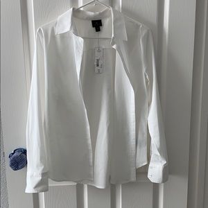 NWT white worthington button up blouse